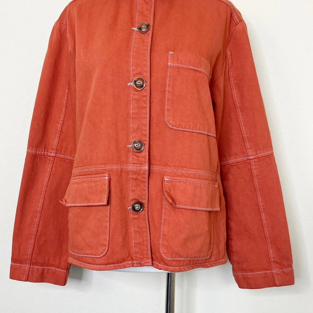 Roller Rabbit Adara Twill Point Collar Long Sleeve
Jacket in Terracotta XS‎ - Picture 6 of 15